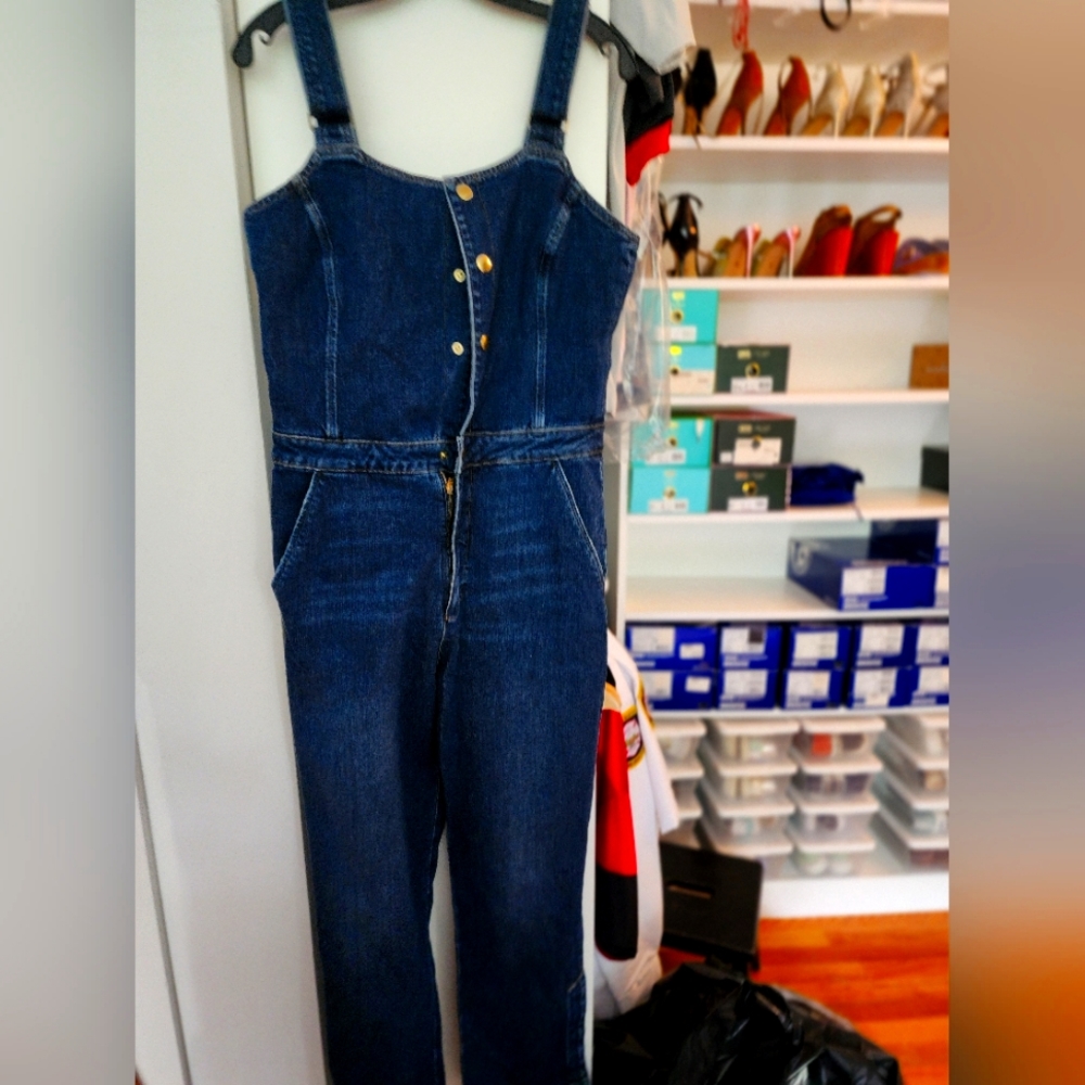 Jean jump suit